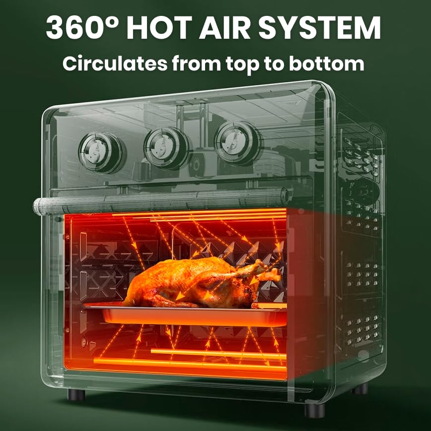 compact 2-in-1 electric air fryer oven