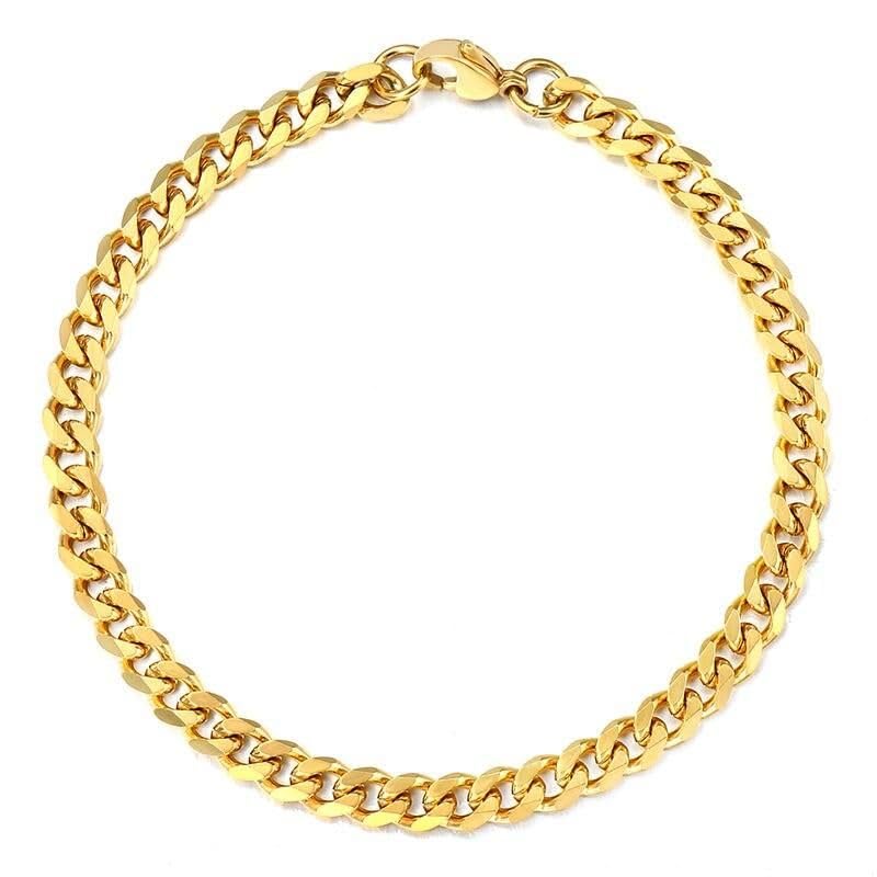 Stylish Cuban Link Chain Anklet in Stainless Steel