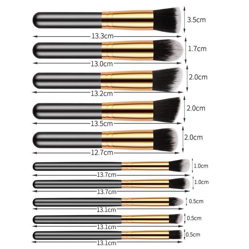 10-Piece Premium Makeup Brush Set