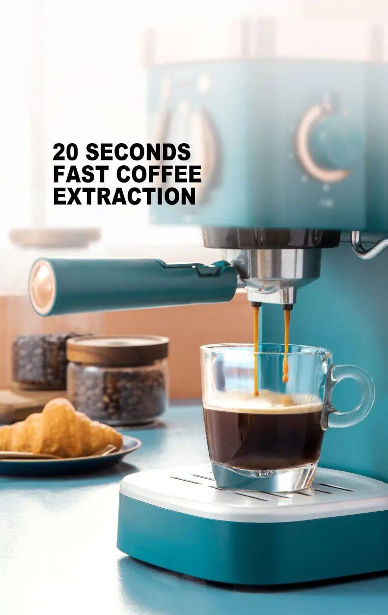 Deluxe Semi-Automatic Coffee Maker with Steam Milk Frother