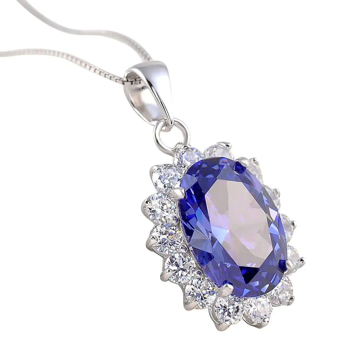 elegant 6.4ct oval gemstone pendant necklace