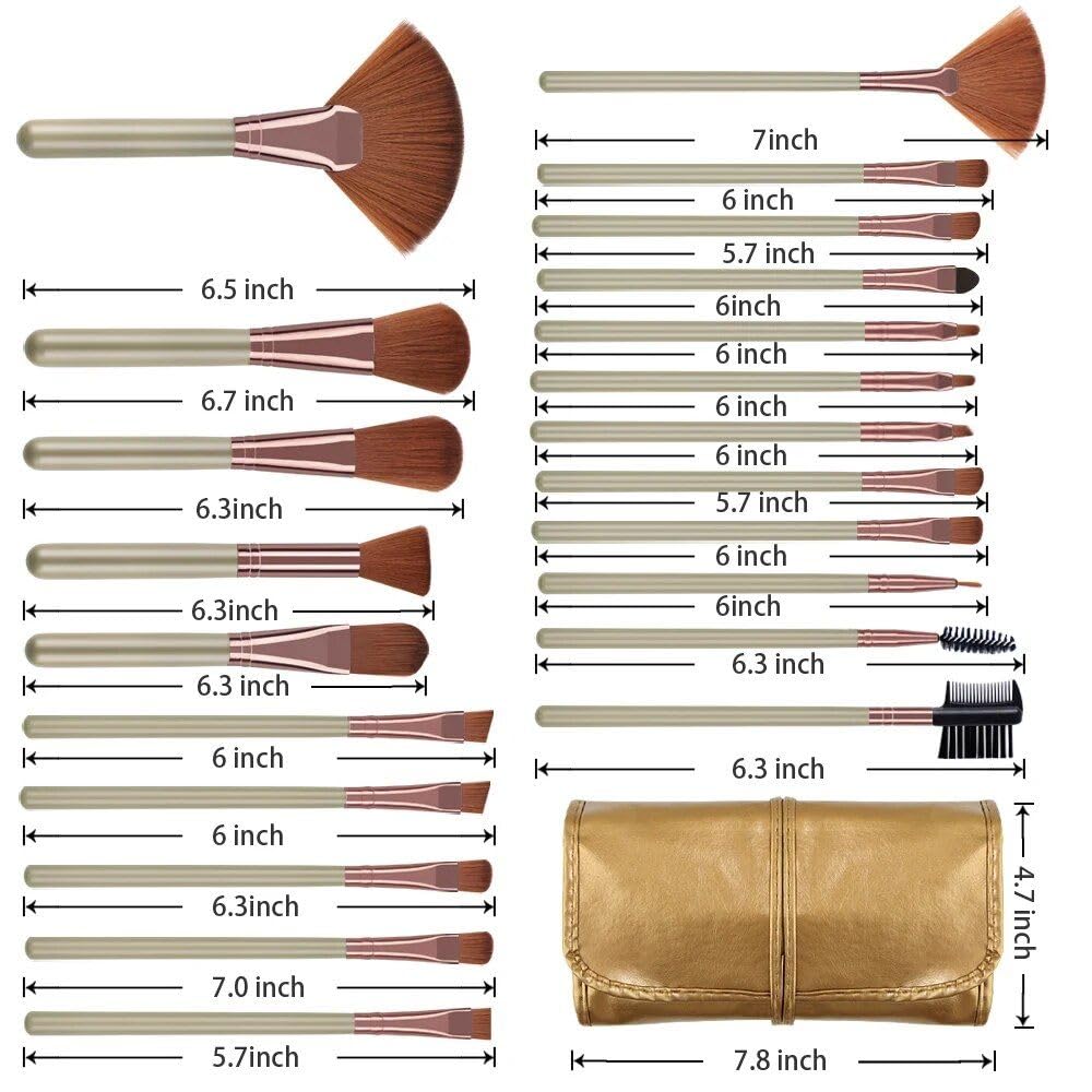 22-Piece Premium Makeup Brush Set with Cosmetic Bag
