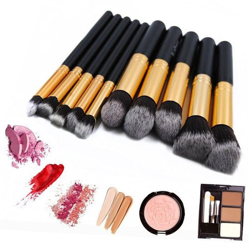 10-Piece Premium Makeup Brush Set