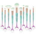 10Pcs Mermaid Style Makeup Brush Set