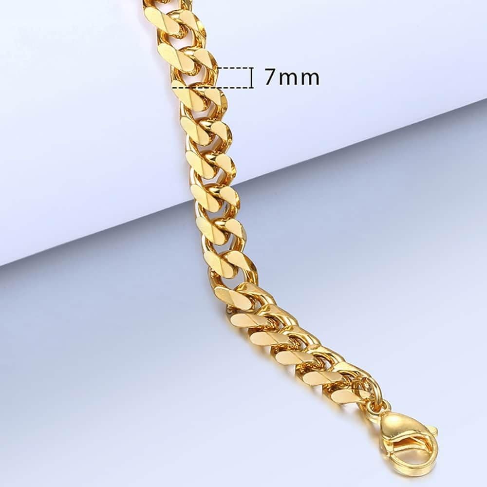 Stylish Cuban Link Chain Anklet in Stainless Steel