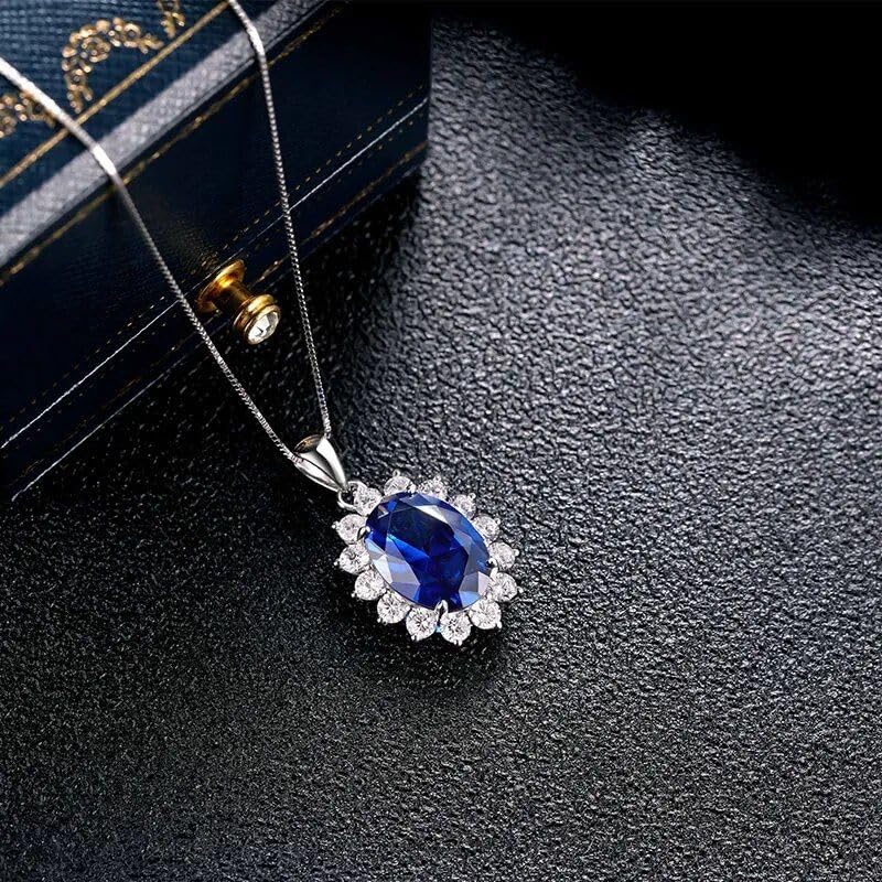 elegant 6.4ct oval gemstone pendant necklace
