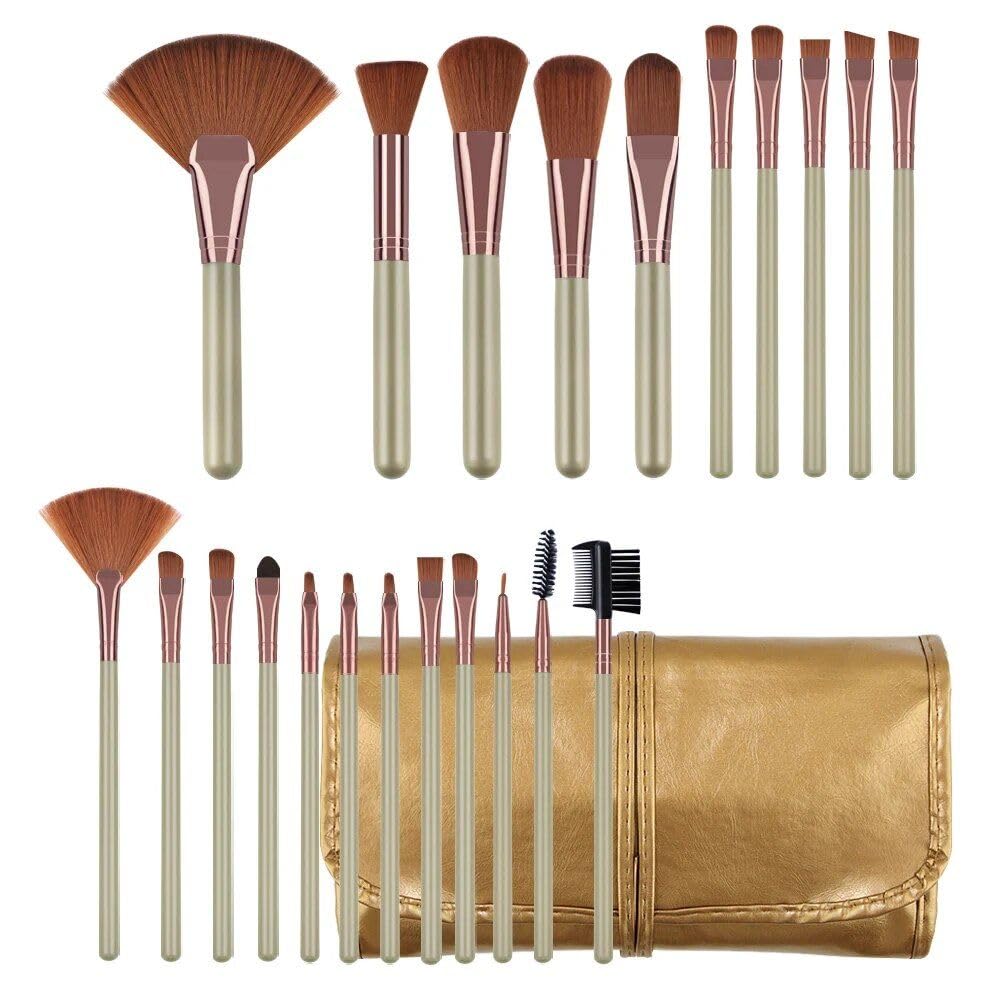 22-Piece Premium Makeup Brush Set with Cosmetic Bag