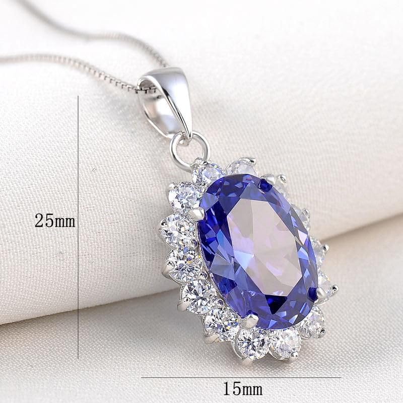 elegant 6.4ct oval gemstone pendant necklace