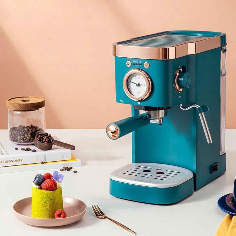 Deluxe Semi-Automatic Coffee Maker with Steam Milk Frother