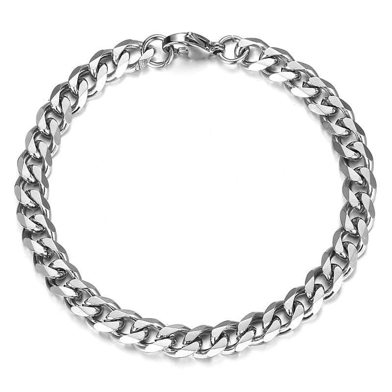 Stylish Cuban Link Chain Anklet in Stainless Steel