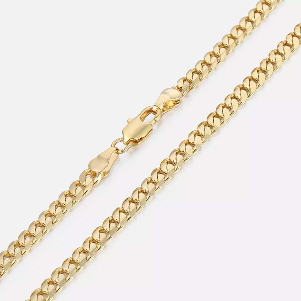 gold cuban link chain necklace for men