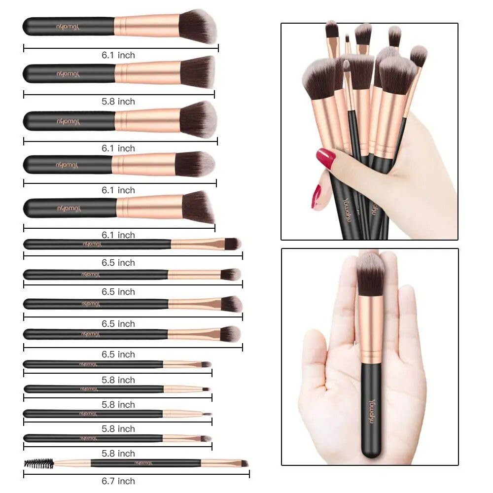 14-piece professional makeup brush set