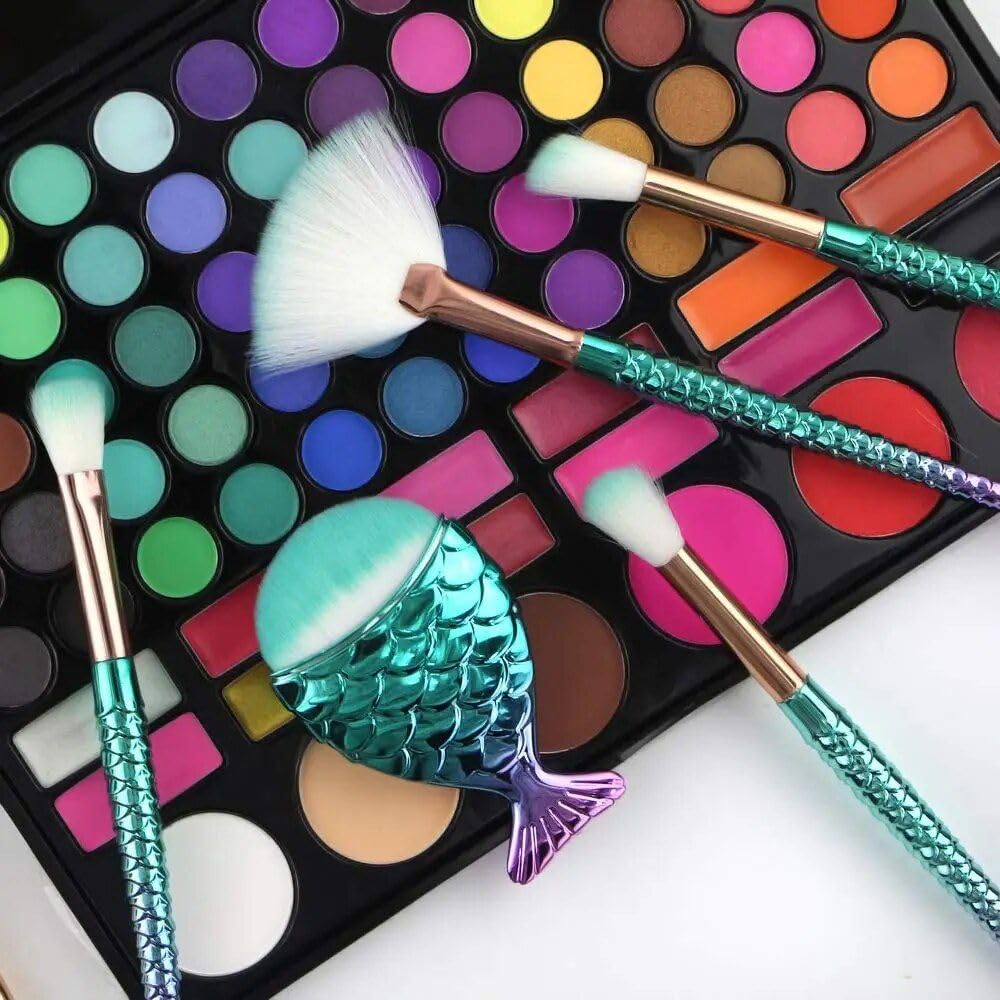 10Pcs Mermaid Style Makeup Brush Set